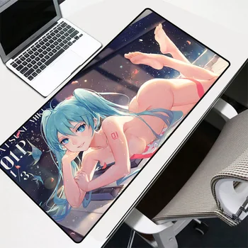 

Game Accessories Sexy Beauty Animation Mouse Pad Black Lock Laptop Office Game Mouse Pad Game Desk Mat XXL Kawaii Mousepad