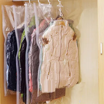 

Hanging Clothes Compression Bag Storage Bag Cabinet Clothes Storage Bag Transparent Sealed Clothes Storage Bag