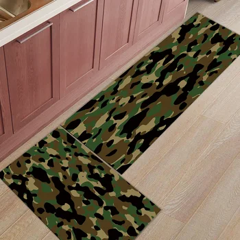 

2Pcs/Set Camouflage Anti-slip Doormat Indoor Funny Doormats Carpet For Kitchen Bathroom Toilet Tapete Rug Porch Door Mat
