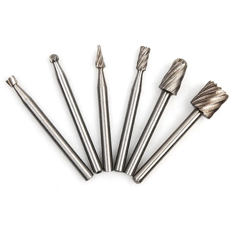 6pcs/Kit HSS Router Drill Bits Rotary Burrs Tool/Wood Metal Carving Milling 39mm