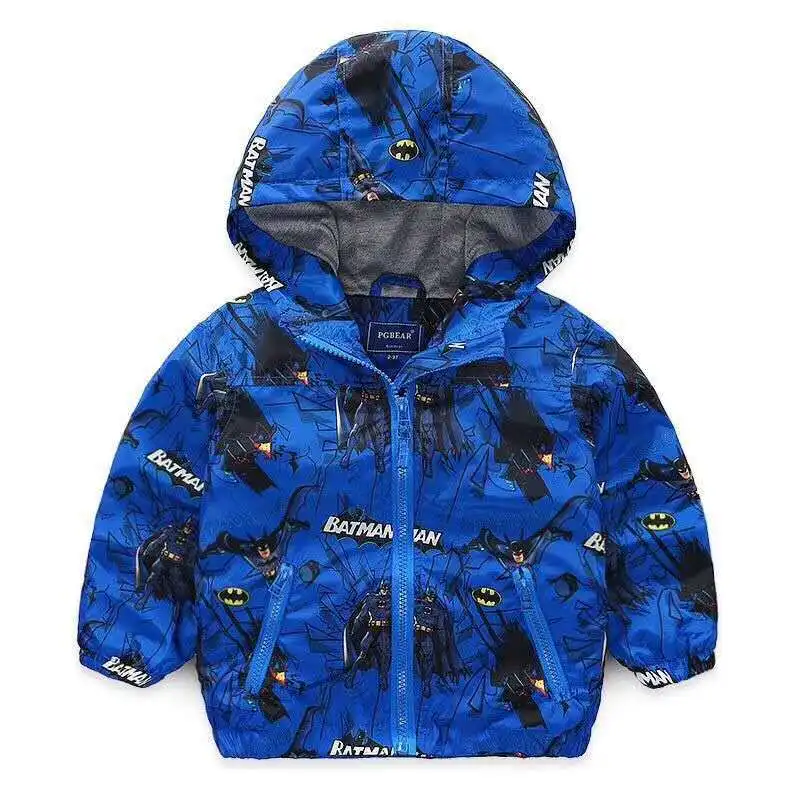 

Foreign Trade Childrenswear 2019 Spring New Style BOY'S Cartoon Printed Hooded Coat Children's Coat