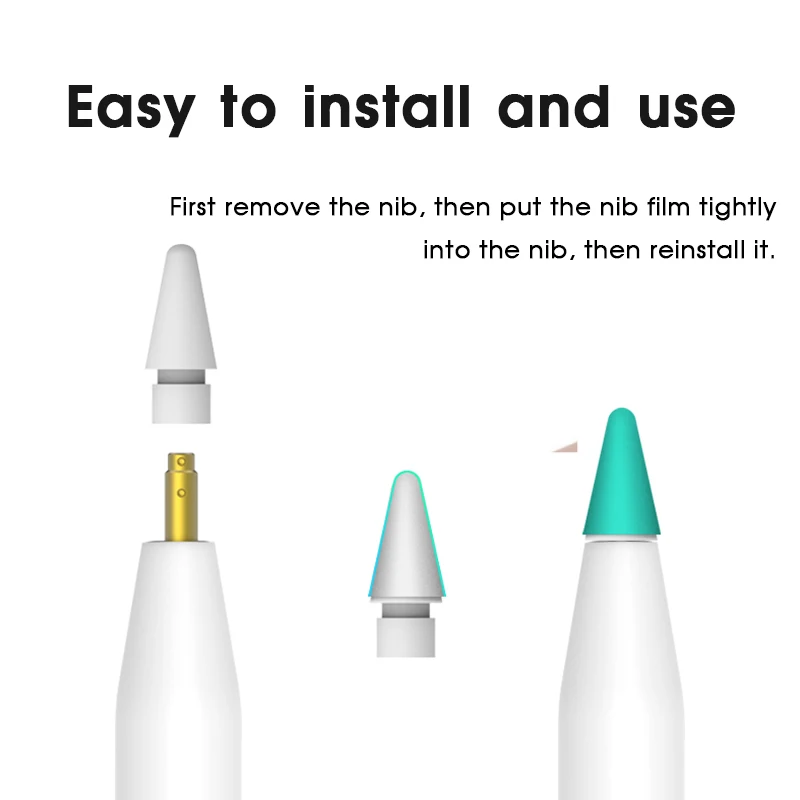 8 шт. новый силиконовый чехол для Apple Pencil Nib Замена ТПУ 1 2 стилус ручка тачскрина