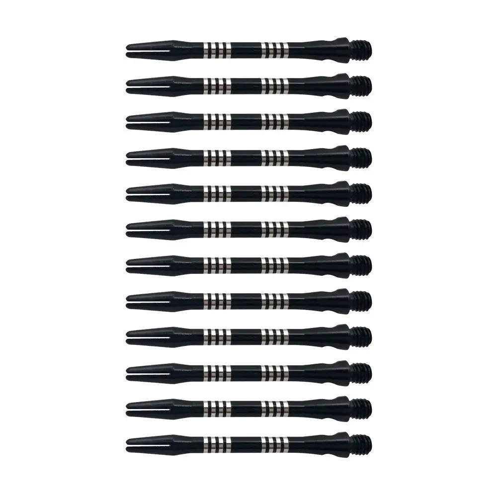 12Pcs Aluminum Darts 2ba Shafts Black Medium Harrows Dart Stems Replacement 