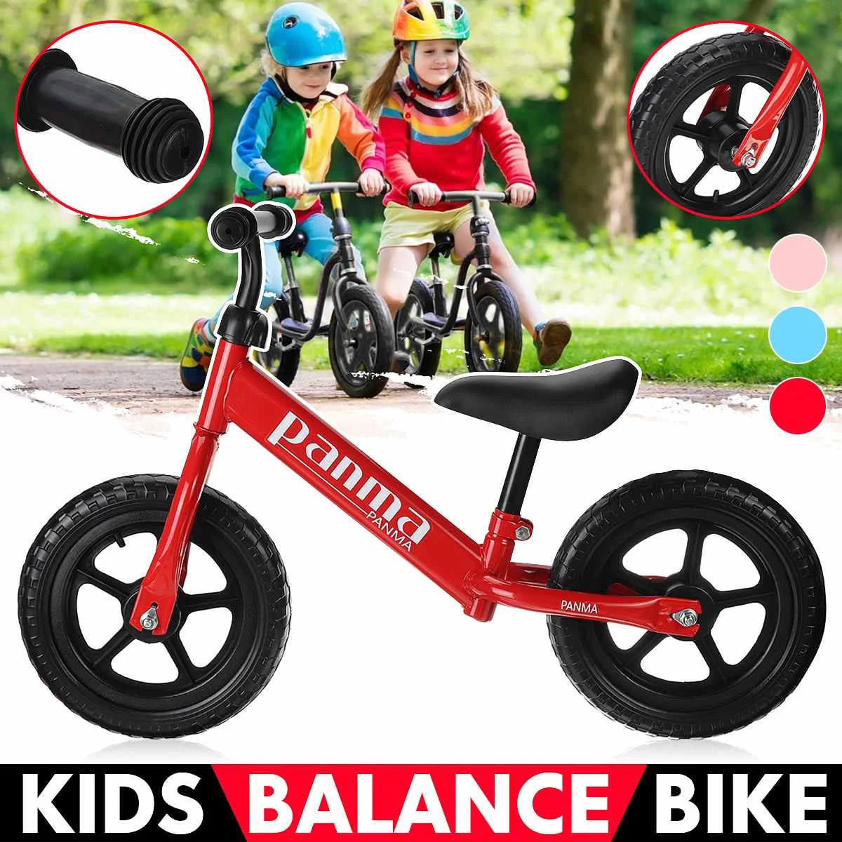 Andador de bicicleta de equilibrio para bebé de 12 pulgadas, juguete para niños de 2 a 6 años para aprender a caminar, Scooter de dos ruedas sin Pedal