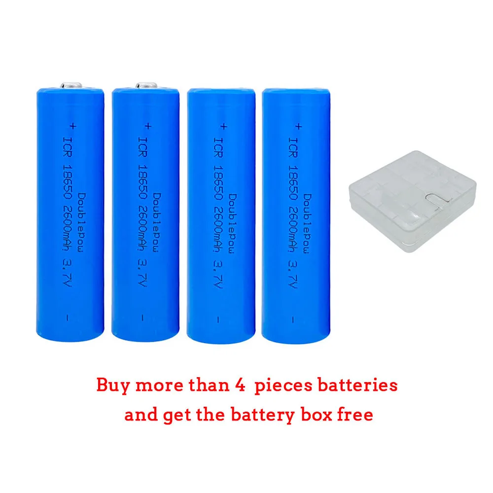 Original Novo Doublepow 18650 Bateria 3.7v 2600mah 18650 Bateria de Lítio Recarregável para Baterias de Lanterna Elétrica 100 - Image 2