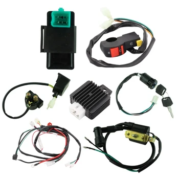 

50cc 70cc 90cc 110cc 125cc Wiring Harness Loom Solenoid Coil Rectifier CDI For ATV Quad Dirt Bike