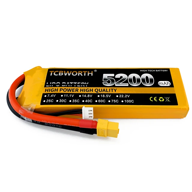 Batterie Lipo 2S 7.4V 3000mAh 35C-XT60