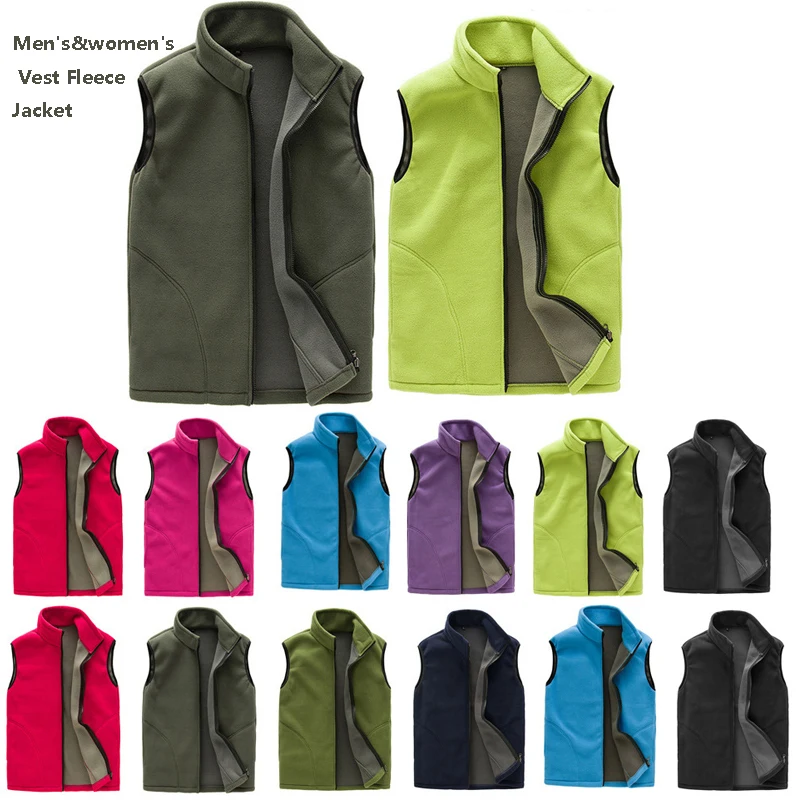 

Women& Men's Spring , Autumn, Winter Fleece Softshell Vest Outdoor Hiking Climbing Trekking Fishing Male Warm Sleeveless Jackets
