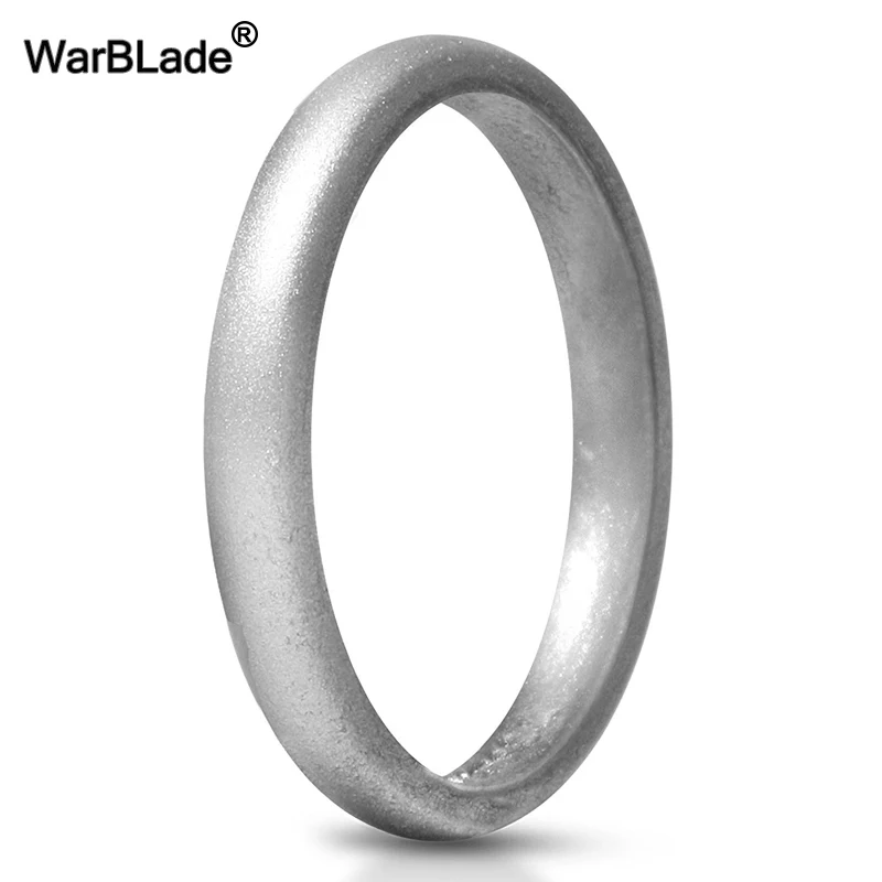 WarBLade 2.7mm Silicone Rings For Women Wedding Rubber Bands Hypoallergenic Flexible Sports Antibacterial Silicone Finger Ring