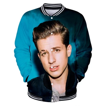

2019 New designs Charlie Puth Baseball uniform men spring Casual Harajuku Charlie Puth Baseball Jackets plus size for men