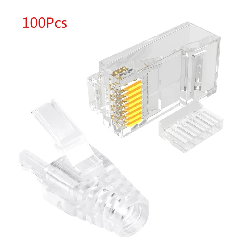 

100pcs/set Cat6 RJ45 Connector UTP Cable Ethernet Jack Web CAT 6 Modular Plugs