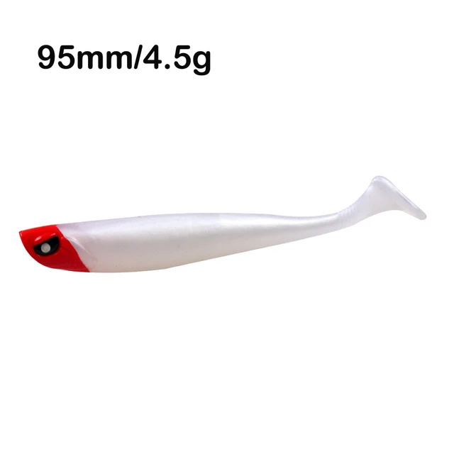 3pcs/lot Soft Fishing Lure 13/9.5cm 10/4.5g  Silicone Bait Shad Worms Bass Pike Minnow Swimbait Rubber Fish Lure High Quality B 4.5G