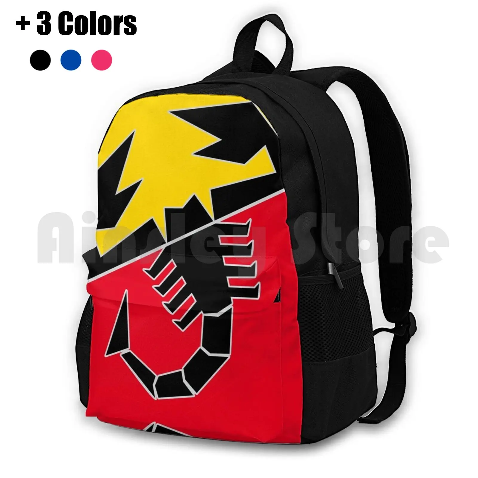 FIAT 500 Abarth Logo Adult Classic Backpack Outdoor Leisure Backpack  Student Bag Black, Multicolour : Amazon.nl: Fashion