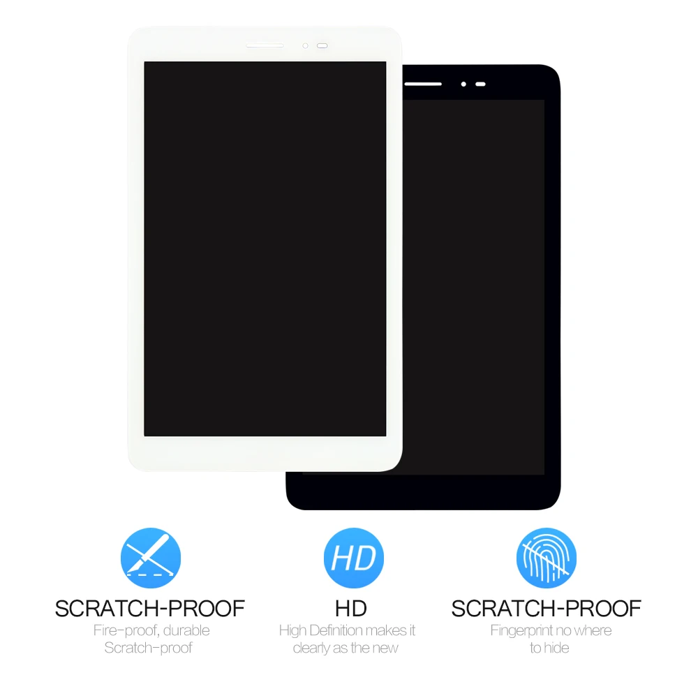 SRJTEK 8 дюймовый сенсорный экран в сборе для Huawei MediaPad T1 0 Pro 4G|ЖК-экраны и панели