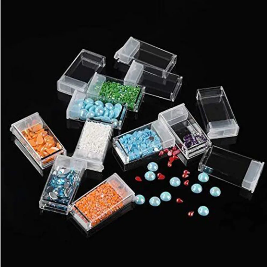 64/128 grid plastic box storage medicine box diamond painting storage embroidery jewelry boxes accessories tools kit set