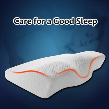 

Memory Foam Bedding Pillow Neck protection Slow Rebound Memory Foam Butterfly Shaped Pillow Health Cervical Neck size in 50*30CM