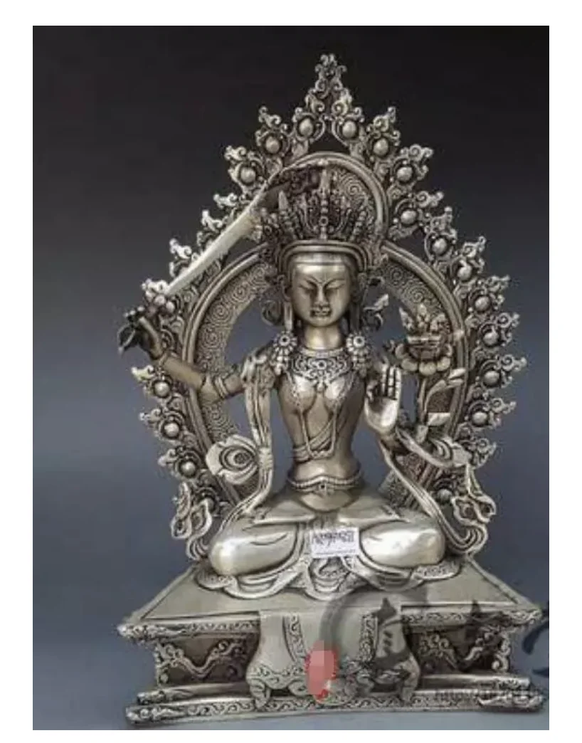 

Tibetan Buddhist bronze GREEN TARA buddha statue 27 cm