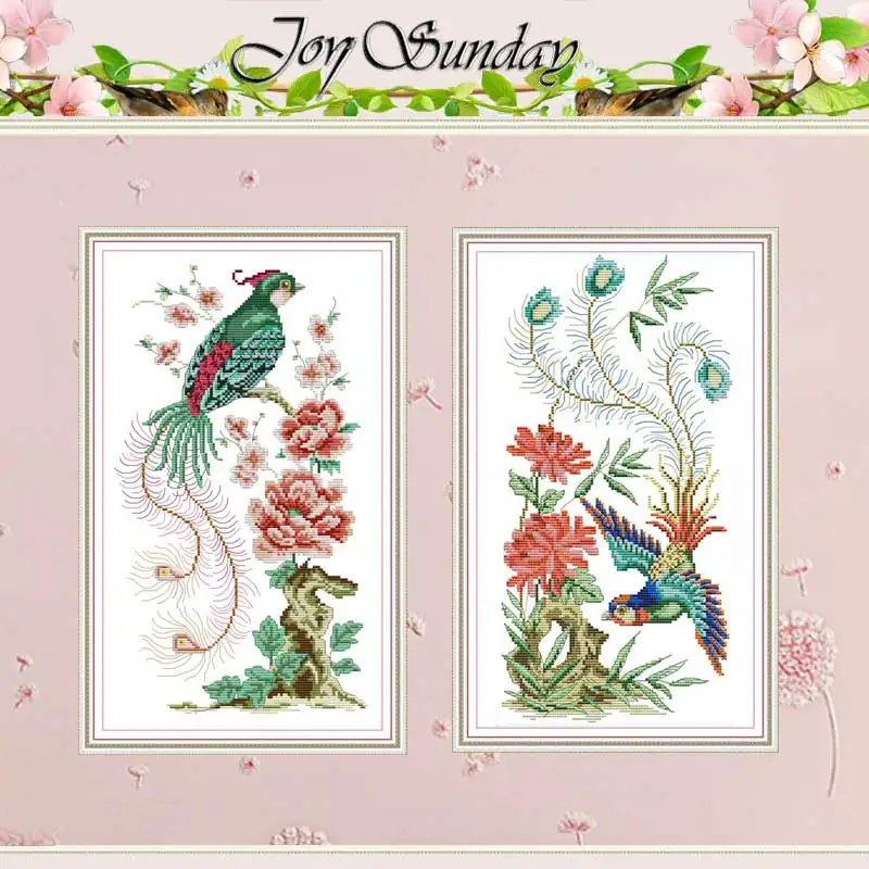 

Phoenix and Flower counted 11CT 14CT Cross Stitch Set DIY DMC Chinese Cross-stitch Kit Embroidery Needlework home decor