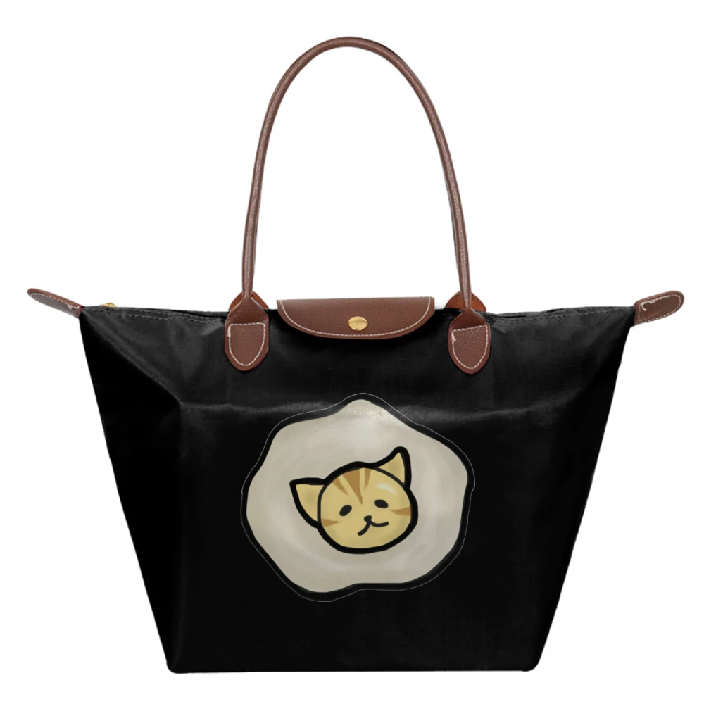 

Gudetama The Lazy Egg Handbag Egg Cat Top-handle Bags High quality Oversized Women Tote Bag Pattern Teenage Trend hobo Handbags