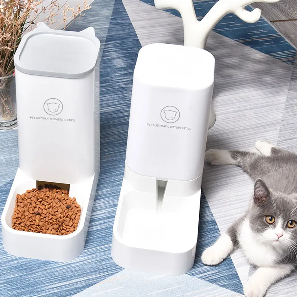 automatic pet feeder and waterer