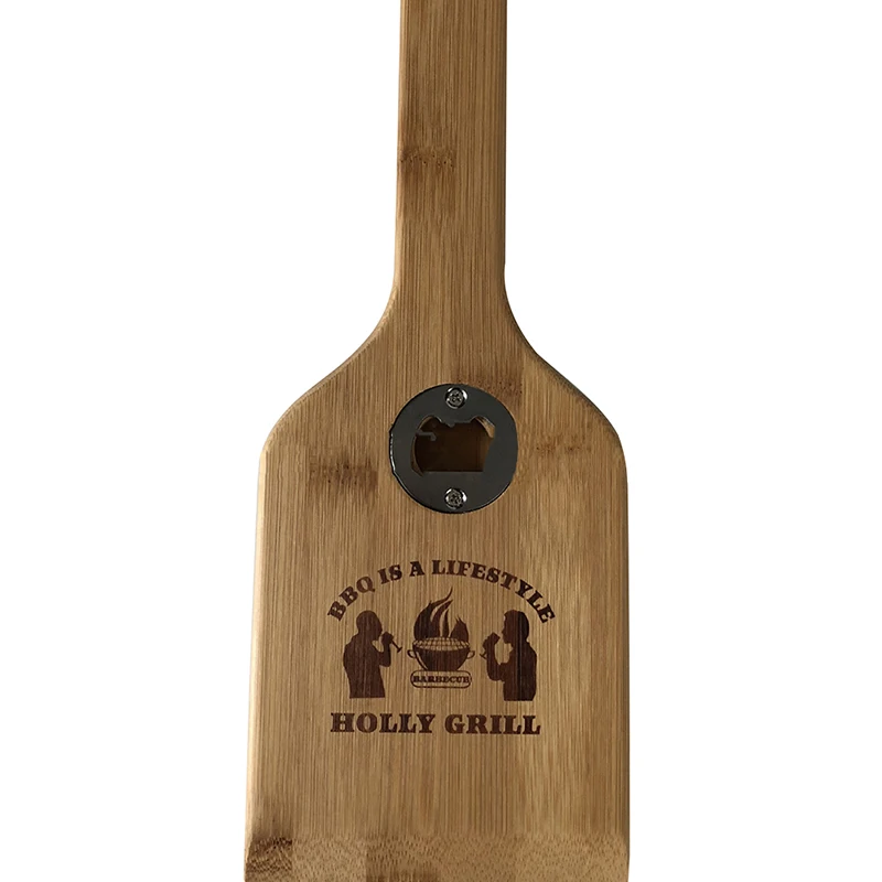 Многофункциональная открывалка для бутылок барбекю гриль деревянная Лопата дубовый чистящий инструмент скребок чистое и гигиеническое оборудование для барбекю