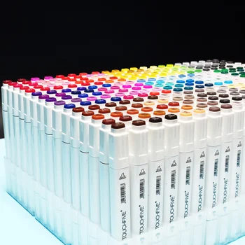 

TouchFive 30/40/60/80 Colors Markers Set Dual Headed Sketch Markers Oily Alcohol Based Ink Professional Art Supplies for Drawing