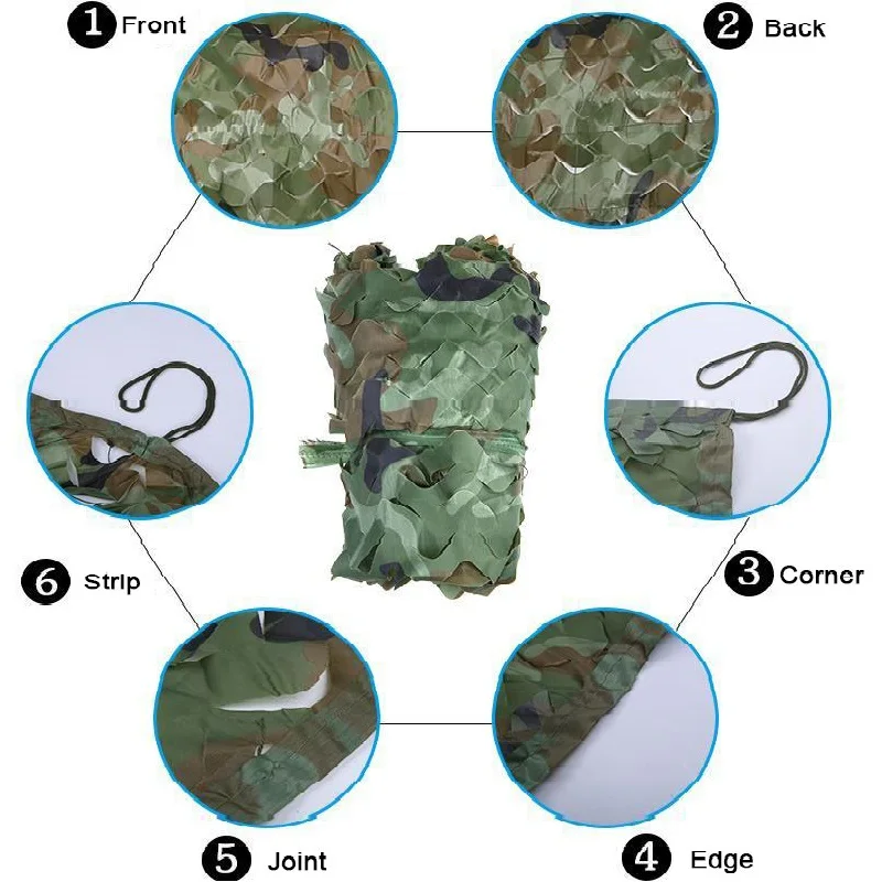 3M ширина настраиваемый Лесной Военный сад беседки камуфляжная сетка Кемпинг стрельба Рыбалка козырек от солнца ткань навес вечерние палатки