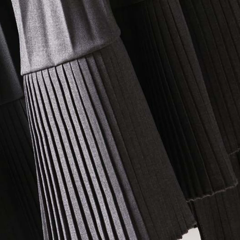 Весна, Корейская юбка для женщин, высокая талия, асимметричная, миди, эластичная, плиссированная юбка, женская, повседневная, модная, E294