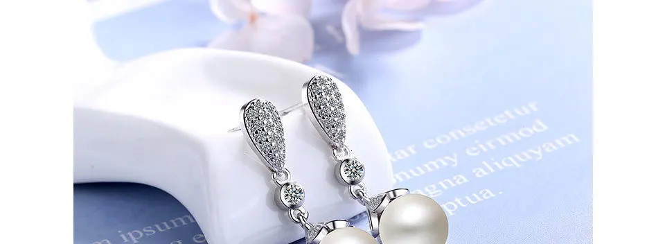 H6a15b446c93541aa85db9617c10077f91 - WEGARASTI Silver 925 Jewelry Pearl Earrings Jewelry Natural Freshwater Pearl Drop Earrings women Silver Wedding Dangle Earring