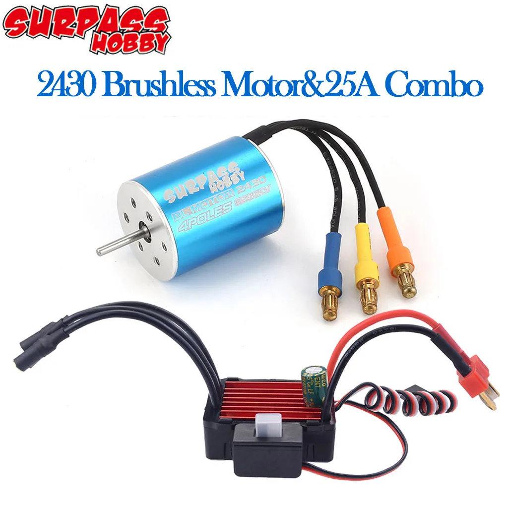 

Surpass Hobby водонепроницаемый 2430 5800KV 7200KV 8200KV бесщеточный двигатель w/25A ESC для Tamiya Wltoys kyosho 1/18 1/20 RC Автомобильная лодка