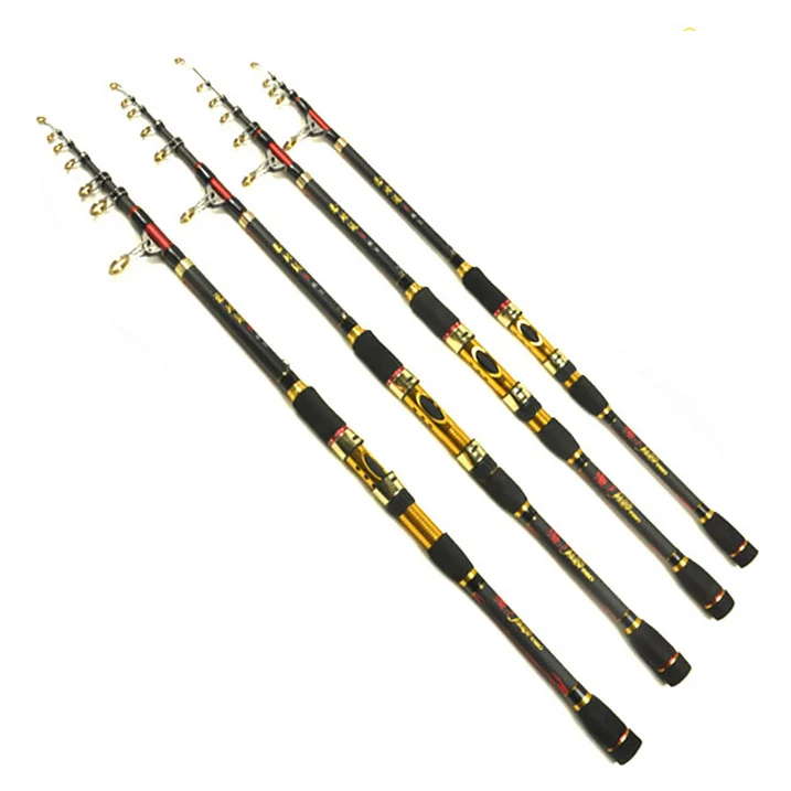 Spinpoler Carbon Fiber Telescopic Fishing Rod 2.1m 2.4m 2.7m 3.0m 3.6m Sea Boat Spinning Fishing Pole High Elsatic Carbon Rod