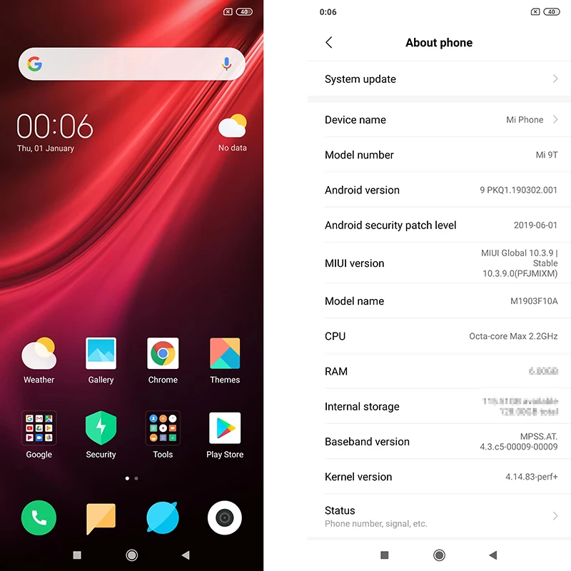 Смартфон Xiao mi Red mi K20 с глобальной ПЗУ, 6 ГБ, 128 ГБ(mi 9 T), Snapdragon 730, 48 Мп+ 20 Мп камера, 4000 мАч, 6,3" AMOLED дисплей