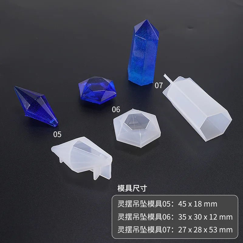 Новая прозрачная силиконовая форма для смолы декоративная ремесло DIY Подвеска-Маятник из хрусталя форма эпоксидная смола формы для ювелирных инструментов