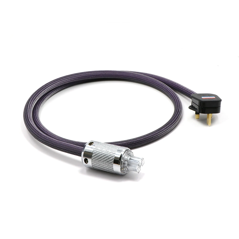 Premium UK Power Cable with Carbon Fiber IEC Plugs