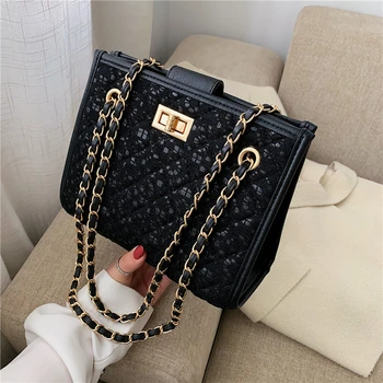 

Solid Color Leather Crossbody Bags For Women Shoulder Messenger Bag Female Travel Chain Handbags