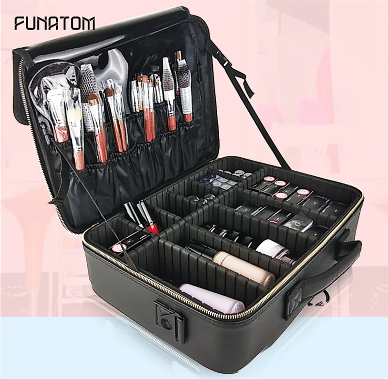 

Brush Makeup Bag Travel Professional Women Cosmetic Case Big Capacity Make Up Box Necessary Waterproof Cosmetic Bag