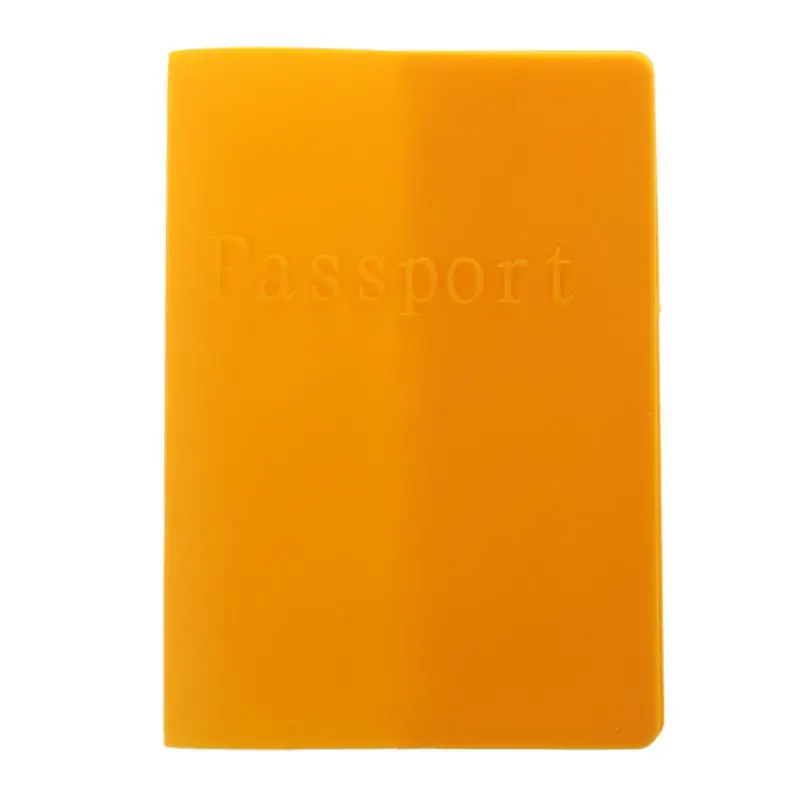 

ABZC-Waterproof Silica gel Passport Cover Case Travel Ticket Holder 13cm*9.3cm, orange