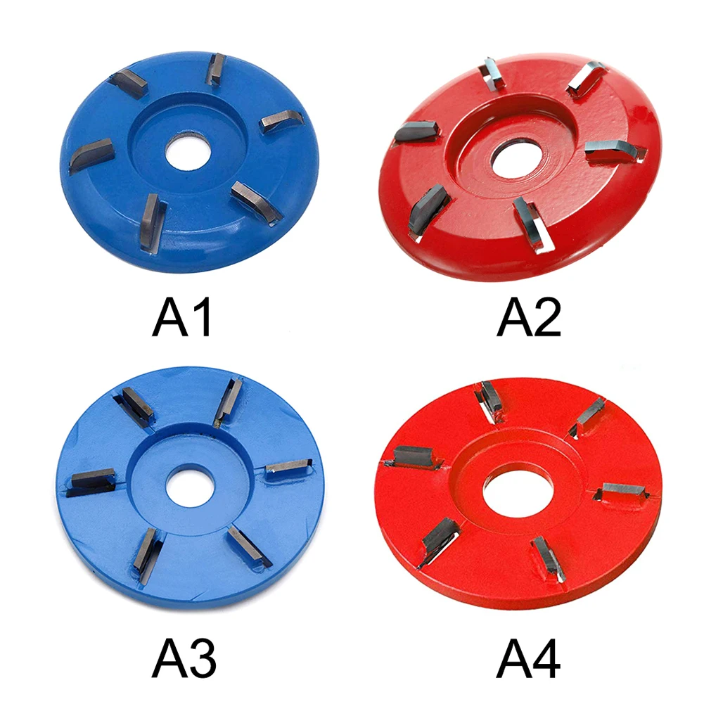 Six Teeth Carving Disc Tool16mm Angle Grind Bore Woodworking Turbo Tea Tray Digging Power Wood Milling Attachment 90mm Diameter