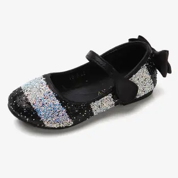

Princess Kids Leather Shoes For Girls Candy Color Casual Sandals Glitter Children Sandals Soft Kids Dance Performance Shoes