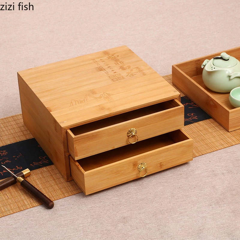 手作り竹茶箱1ストーリー2重層ティーバッグ収納ボックス引き出しタイプ整理ボックス茶オーガナイザー茶容器ジュエリーボックス 茶筒 Aliexpress
