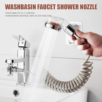 

Extension Shampoo Faucet Filter Hose Shower Kit Head Kitchen Bathroom Accessories for Household Bathroom Ornaments