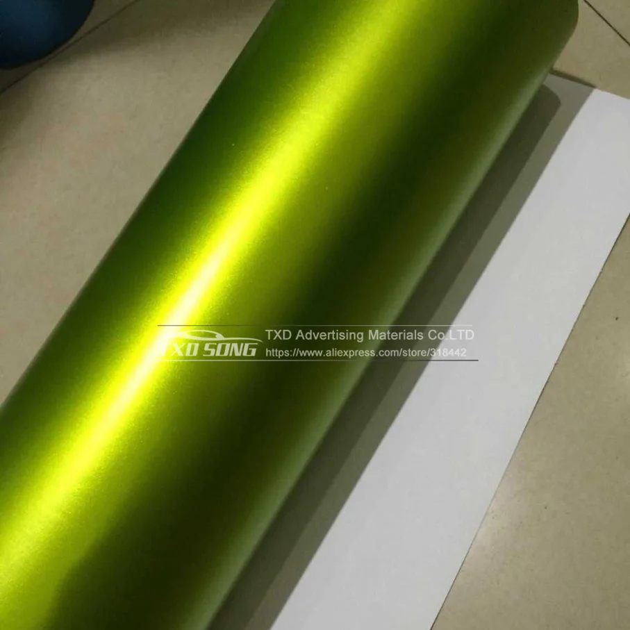 Высококачественный сатиновый металлический матовый хром Красный Синий Зеленый Виниловая пленка без пузырей для стайлинга автомобилей Размер: 1,52*20 м/рулон