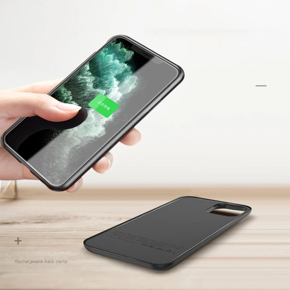 5500 мАч для iPhone 11 11Pro Max QI Беспроводная зарядка портативный блок питания внешний аккумулятор зарядное устройство чехол защитный чехол