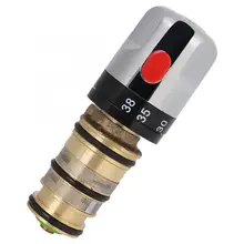 Ручной заподлицо медный Термостатический смеситель для душа клапан терморегулирования G1/2 Электрический магнитный клапан