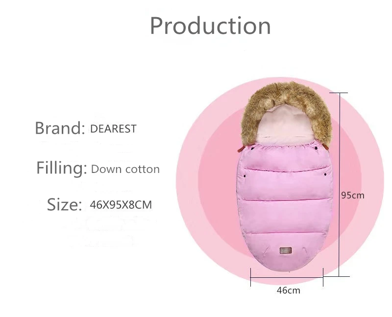Детский спальный мешок/Зимний плотный теплый конверт-муфта для коляски/спальный мешок для новорожденных, теплые спальные мешки для новорожденных