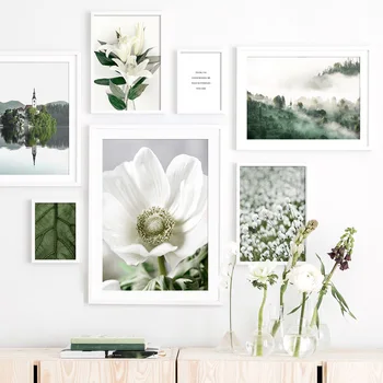 

Mountain Floating Building Dandelion Lily Wall Art Canvas Painting Nordic Posters And Prints Wall Pictures For Living Room Decor