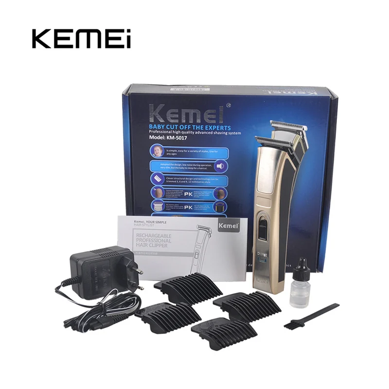 

Kemei KM-5017 Hair Trimmer Rechargeable Electric Power Razor Men Baby Children Hair Clipper Razor barber cutting hair tools