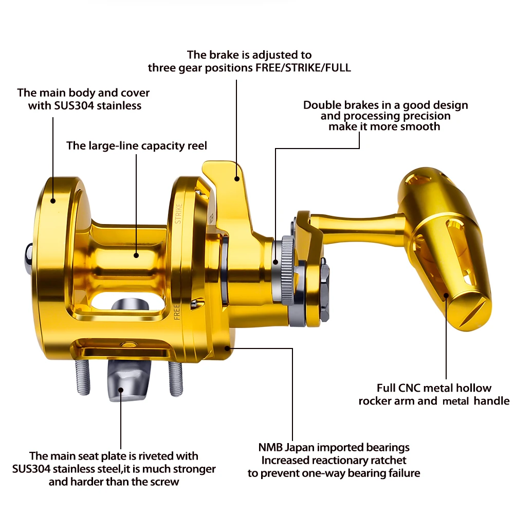 KATUYSHA Jigging Reel Saltwater Trolling Reels Conventional Fishing Reels