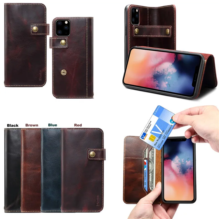 TPU Multicard slot Business iphone xr case Flip over Calf skin protection for Apple X XsMAX 8Plus 7Plus Fall Proof | Мобильные