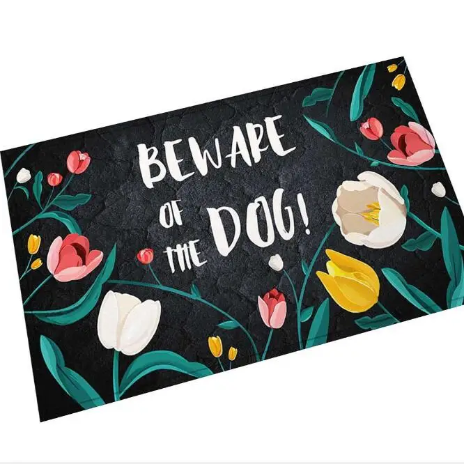 Шикарный Остерегайтесь собак Забавный коврик для домашних питомцев Придверный